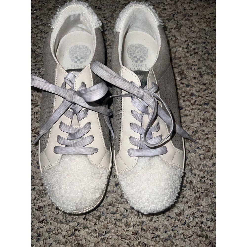 Women’s Size 9M-‎ Vince Camuto Myralyn Shearling & Suede Sneakers Shoes